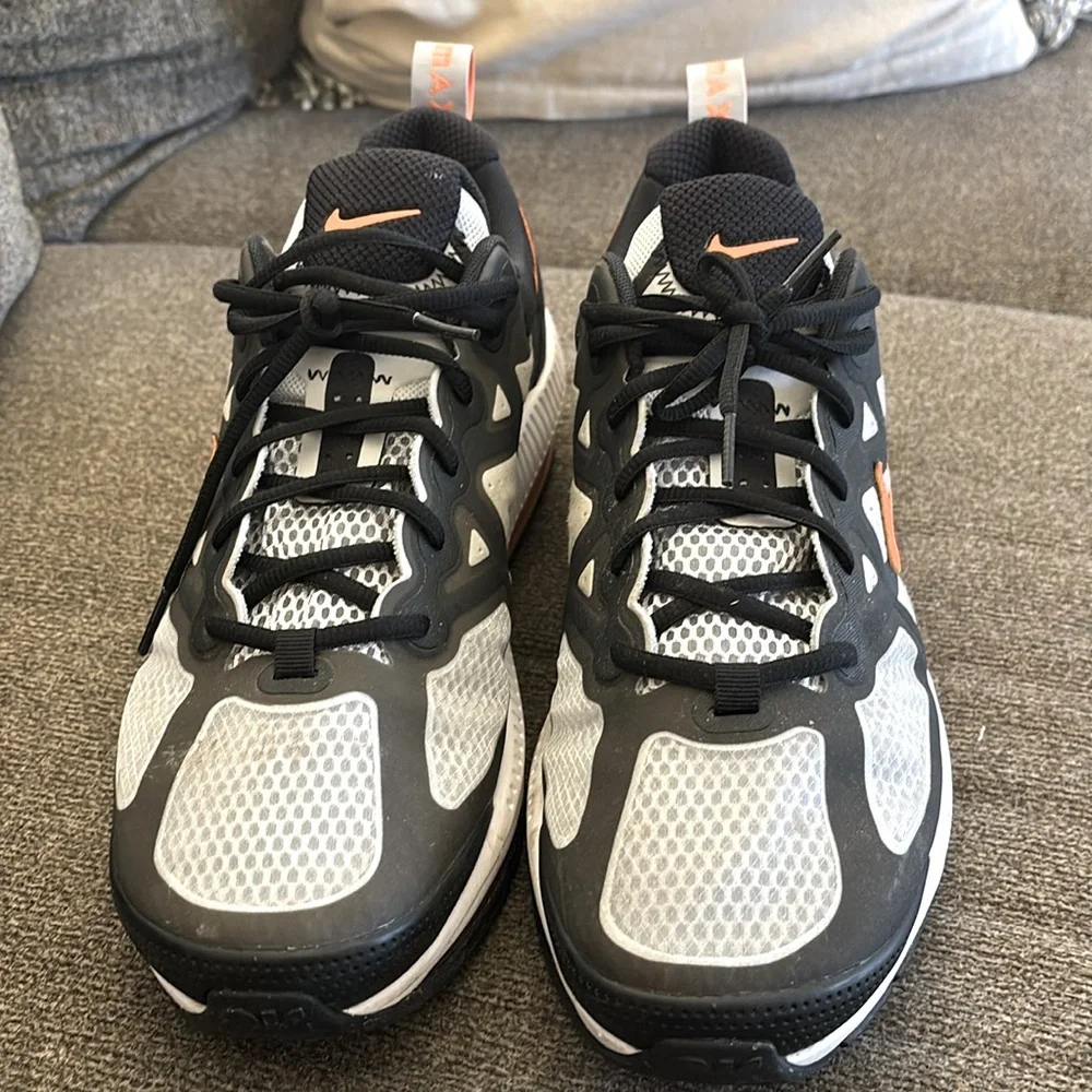Nike Air Max Genome Gray & Black Bright Mango CW1648-004 Airmax Running Sneakers